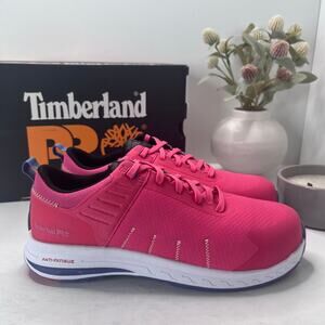 Timberland PRO Overdrive Composite Safety Toe Sneaker Pink Women 9 NWB